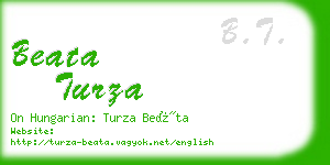 beata turza business card